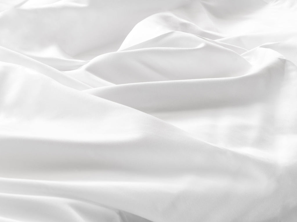 Bamboo sheets white color close-up