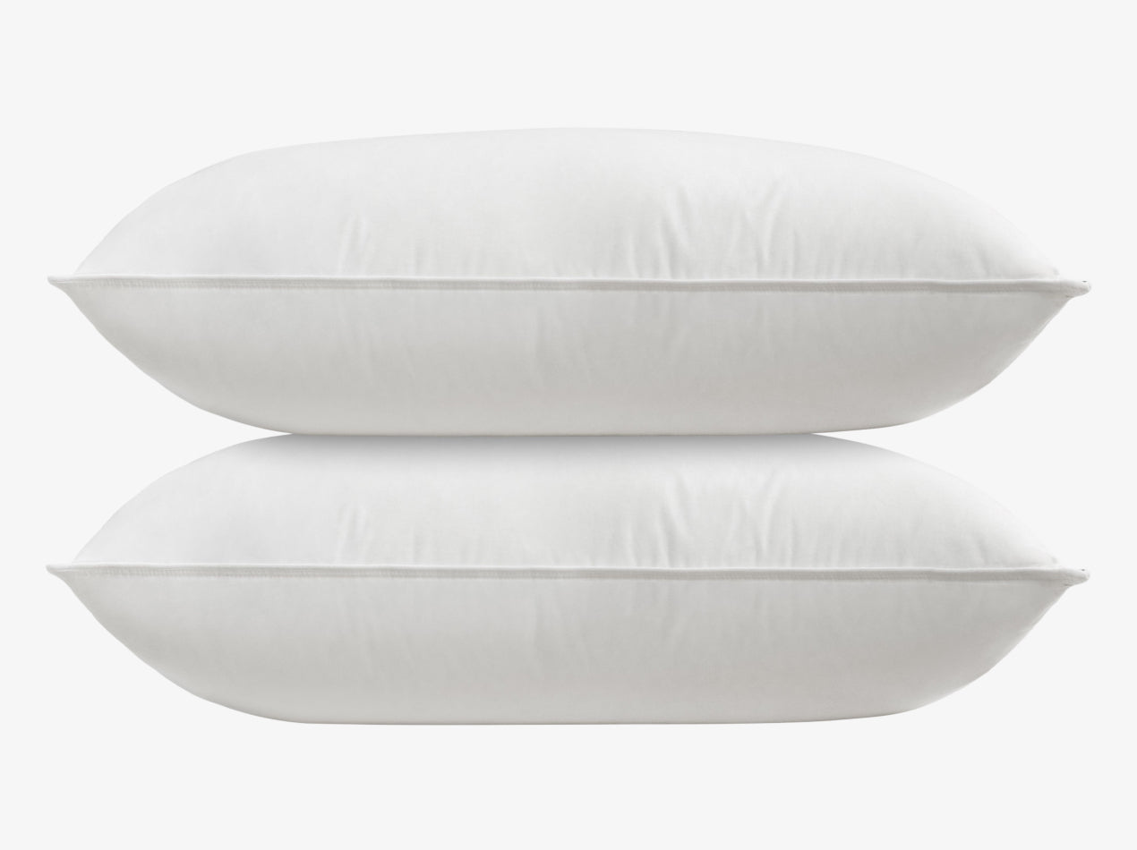 Feather down pillow product stacked