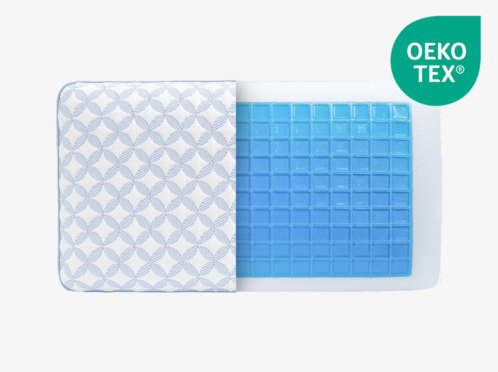 Luxury cooling pillow cutaway view