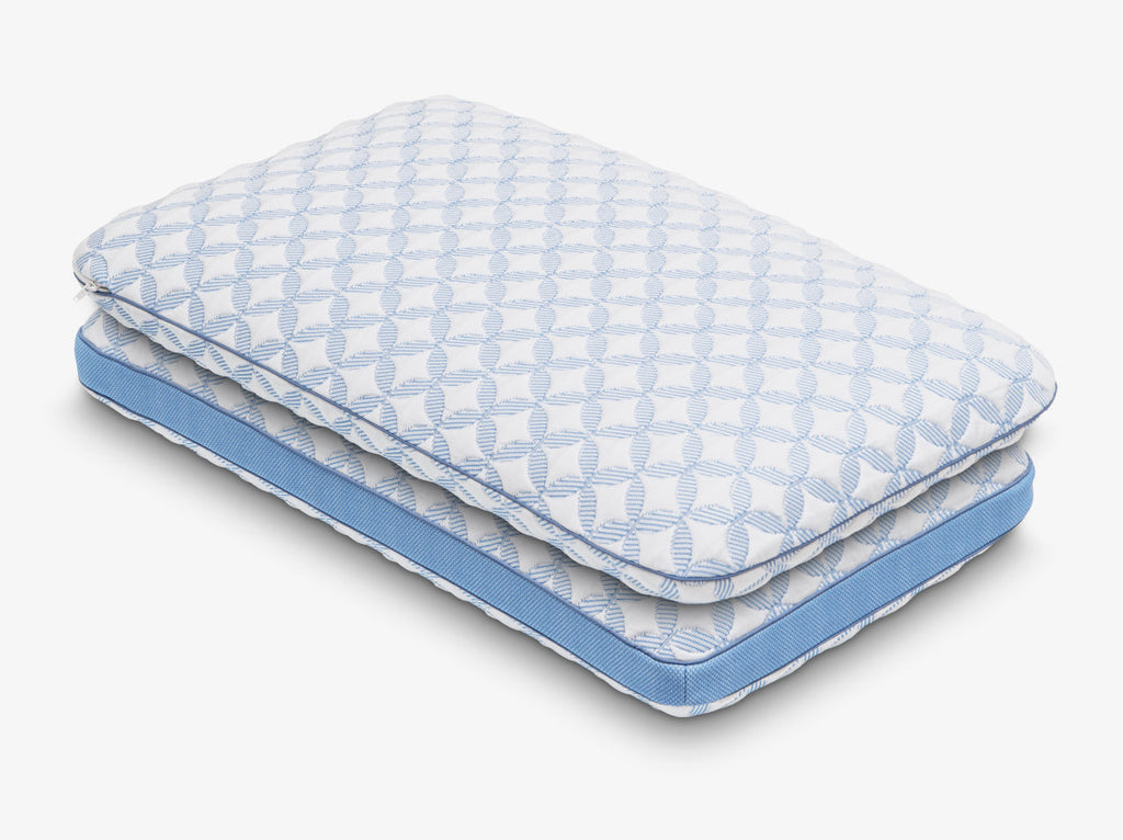 Luxury cooling pillows stacked