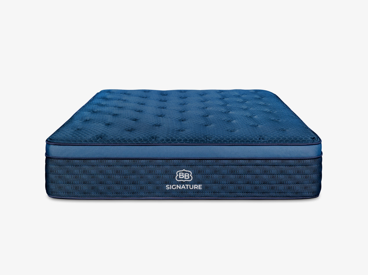 Front-facing studio image of the Brooklyn Bedding Signature Hybrid mattress on a light gray background.