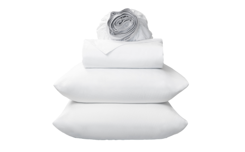 Tencel sheets stacked close-up